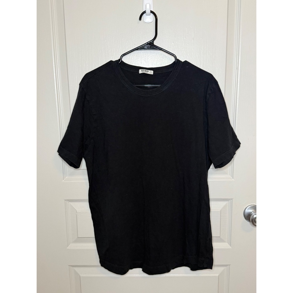Buck Mason men's L 100% cotton black basic casual t shirt